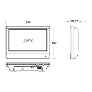 UM70, 7 USB Monitor, 800x480, schwarz